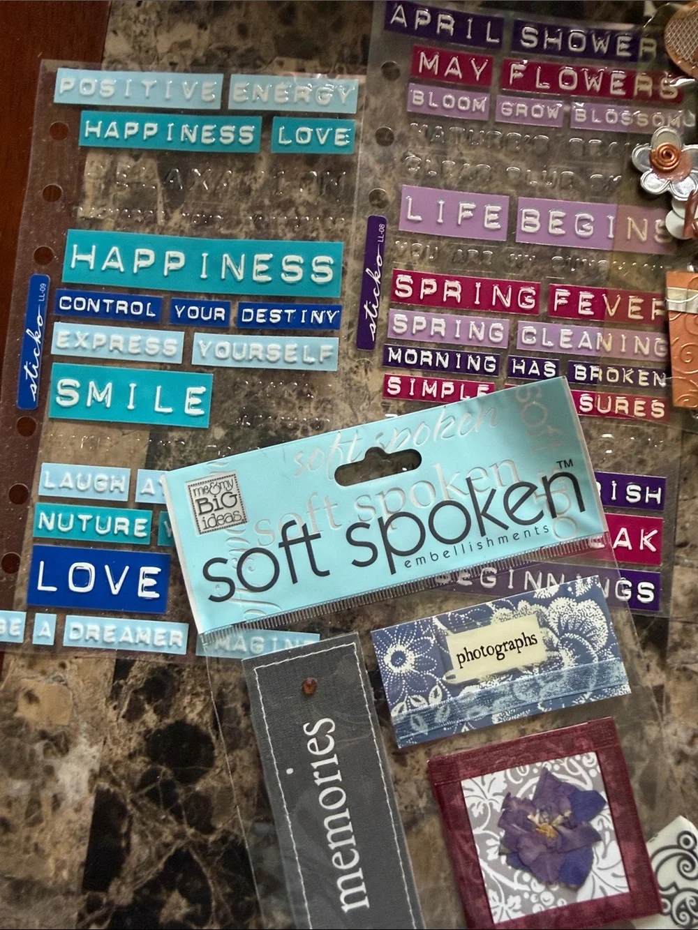 Misc Words Scrapbooking Stickers